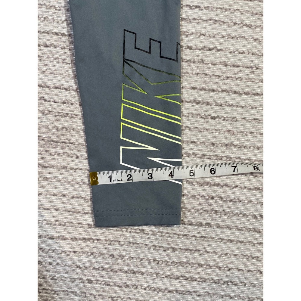 Nike Pro Dri-FIT Boys Compression Tights Gray Athletic Leggings Size Large L - Picture 3 of 7